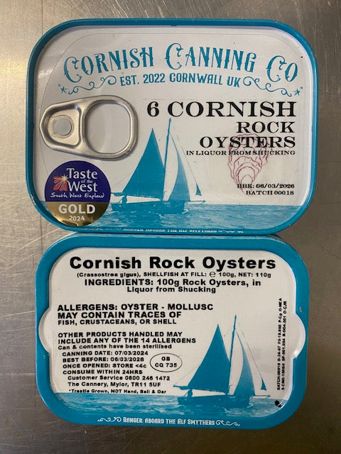 Cornish Rock Oysters - 'Porthilly Aquaculture'