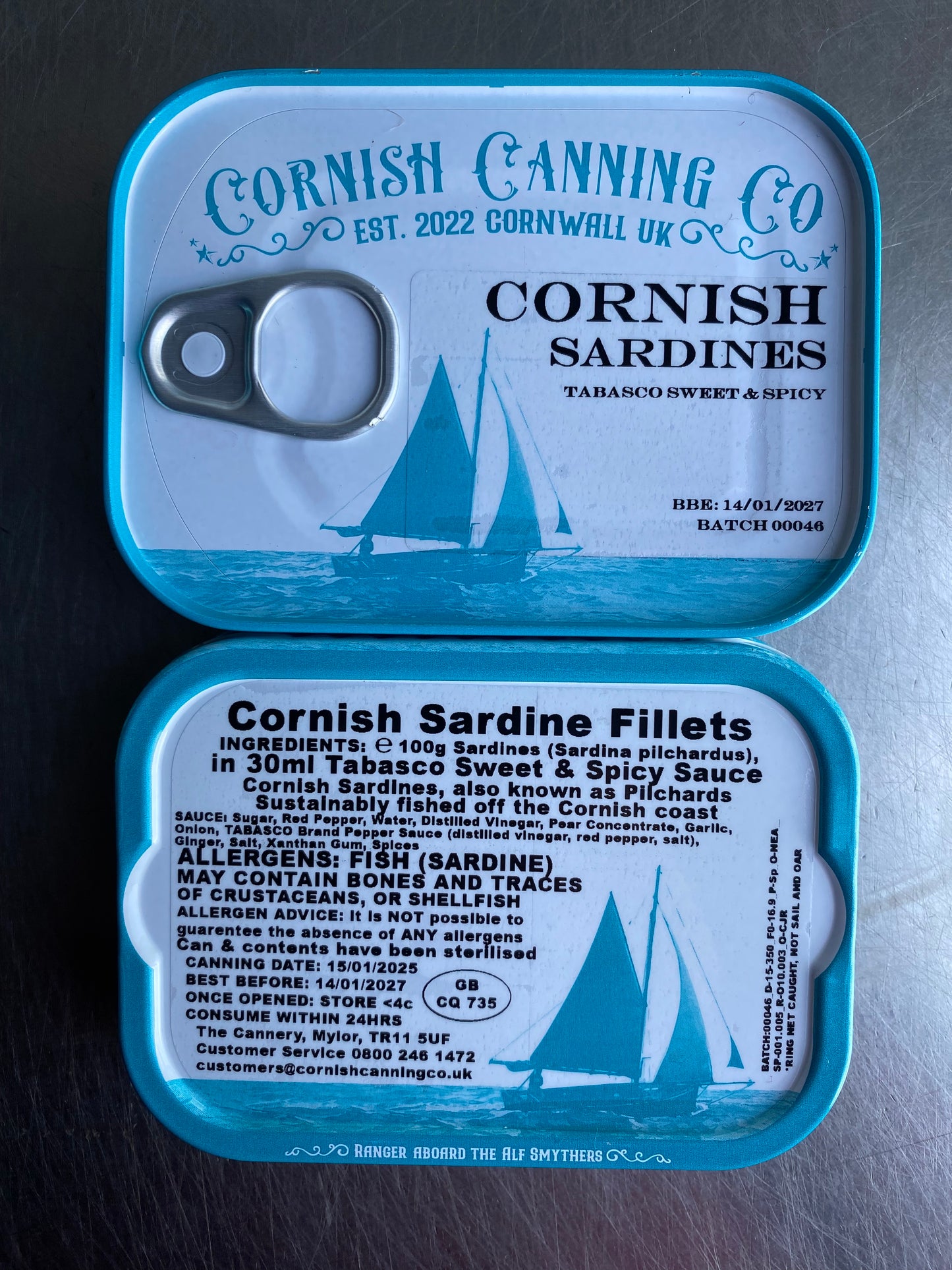 Cornish Sardine Fillets 'Caught & Canned' 'Sardina Pilchardus'