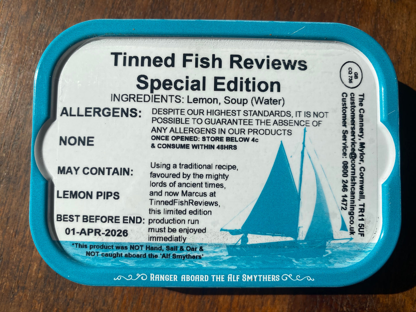 Lemon Soup 🥫🍋🥣 Tinned Fish Reviews Special Edition